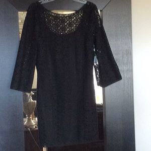 NWT. Lilly Pulitzer Lace black dress.